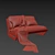 Sunset Teak Lounge Sofa 3D model small image 3