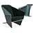 Taliesin Armchair: Frank Lloyd Wright's Icon 3D model small image 1