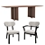 Sophisticated Porada Alan Table & Evelin Chair 3D model small image 2