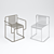 Sleek Metal Chair Set: Indoor/Outdoor Design 3D model small image 3