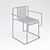 Sleek Metal Chair Set: Indoor/Outdoor Design 3D model small image 4