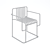 Sleek Metal Chair Set: Indoor/Outdoor Design 3D model small image 8