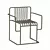 Sleek Metal Chair Set: Indoor/Outdoor Design 3D model small image 10