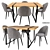 Elegant Reider Table Set 3D model small image 2