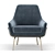 Elegant Coco Velvet Lounge Chair 3D model small image 2
