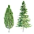 Evergreen Tree Set: Eucalyptus, Cypress, Palm & Cedar 3D model small image 2