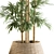 Tropical Bliss: Palm in Mat Pot 3D model small image 3