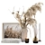 Boho Home Décor: Dried Plant & Pampas Set 3D model small image 1