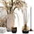 Boho Home Décor: Dried Plant & Pampas Set 3D model small image 2