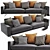 Modern Flexform Campiello Sofa 3D model small image 1