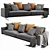 Modern Flexform Campiello Sofa 3D model small image 2