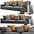 Modern Flexform Campiello Sofa 3D model small image 3