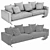 Modern Flexform Campiello Sofa 3D model small image 4