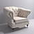 Elegant Vintage Armchair 3D model small image 3