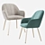 Amsterdam Velvet Dining Chair 3D model small image 1