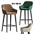 Onix Velvet Bar Stool: Sleek & Stylish 3D model small image 1