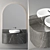Sleek Washbasin | 1100x500x420 mm 3D model small image 1