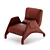 Italian Design Vincenzo De Cotiis Armchair 3D model small image 2