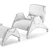 Italian Design Vincenzo De Cotiis Armchair 3D model small image 5