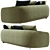 Elegant Saint-Germain Sofa: Exquisite Design 3D model small image 3