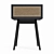 Sleek H&M Bedside Table with Rattan Drawer 3D model small image 2