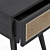 Sleek H&M Bedside Table with Rattan Drawer 3D model small image 3