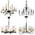Elegant Chandelier Set, 300 Options 3D model small image 1