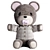 Furry Bear Toy 3D model small image 1