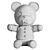 Furry Bear Toy 3D model small image 3