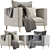 Modern Single Sofa: Stylish & Comfortable 3D model small image 5