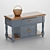 Vintage Kitchen Island Vivien 3D model small image 2