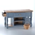 Vintage Kitchen Island Vivien 3D model small image 3