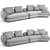 Poliform Saint Germain Sofa Set 3D model small image 2