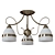 Italian Bronze Ceiling Chandelier 3D model small image 1