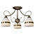 Italian Bronze Ceiling Chandelier 3D model small image 2