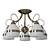 Bronze Classic Ceiling Chandelier 3D model small image 1