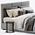 Modena Glamour Bed - Luxurious RH Design 3D model small image 2