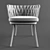 Elegant Tosca Designer Chair 3D model small image 3