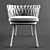 Elegant Tosca Designer Chair 3D model small image 6