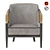 Luxury Asymmetric Armchair 3D model small image 3