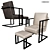 Industrial Roman Leather Lounge Chair 3D model small image 1