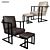 Industrial Roman Leather Lounge Chair 3D model small image 2