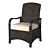 Rattan Accent Chair 3D model small image 1