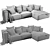 Modern BoConcept Carmo Chaise Lounge 3D model small image 4