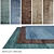 DOVLET HOUSE Carpets - 5-Piece Set (Part 563) 3D model small image 1