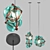 Elegant Glass Pendant Lamp 3D model small image 4