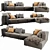 BoConcept Carmo Sectional - Modern Chaise Lounge 3D model small image 1