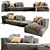 BoConcept Carmo Sectional - Modern Chaise Lounge 3D model small image 2