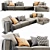 BoConcept Carmo Sectional - Modern Chaise Lounge 3D model small image 4