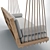 Hanging Swing Sofa: Wooden Frame, Removable Cushions 3D model small image 8